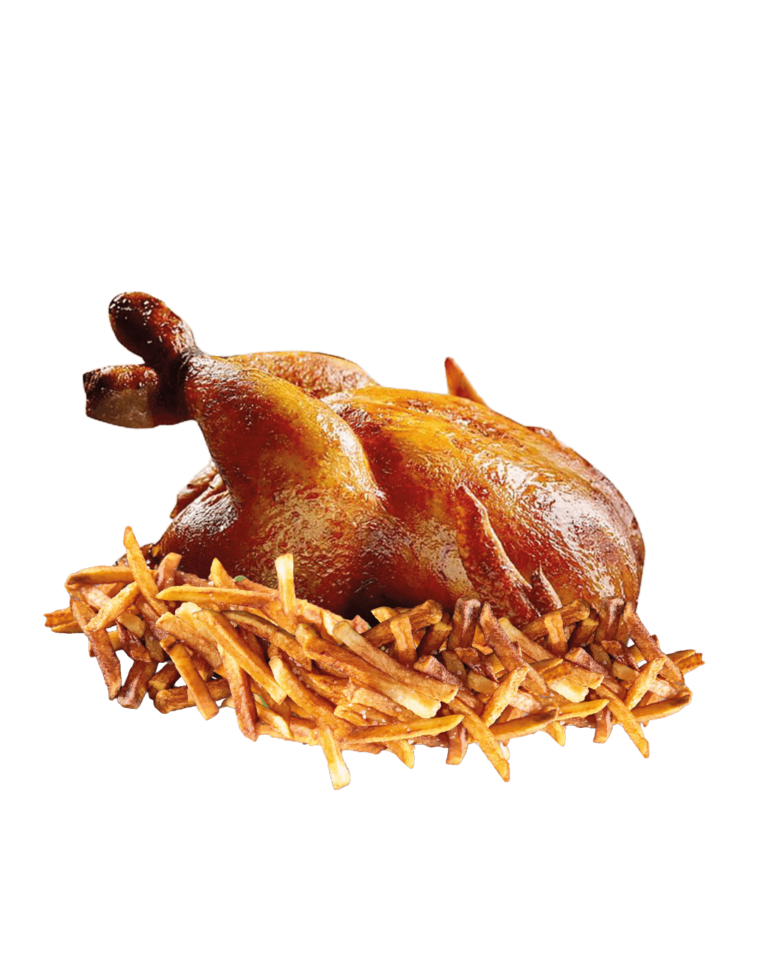 Demi-poulet de Janzé rôti avec frites maison chez Brewklyn Rennes
